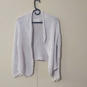 Graham & Spencer Cotton Cashmere Open Knit Cardigan Women's Size S